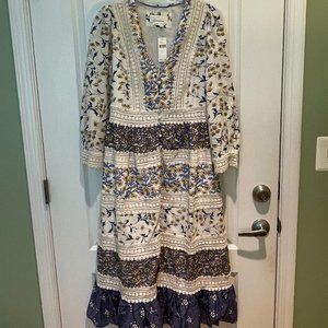 Anthropologie Maeve tiered midi dress